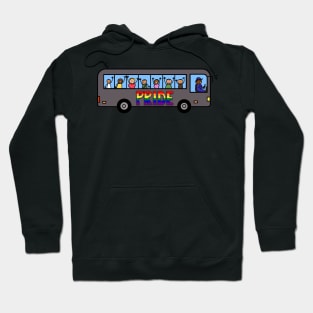 Gay rainbow lgbtq rights freedom bus Hoodie